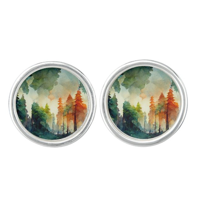The Forest (nature) Cufflinks (Front)