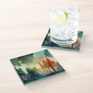 The Forest (nature) Glass Coaster