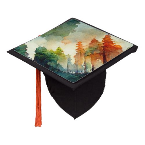 The Forest nature Graduation Cap Topper