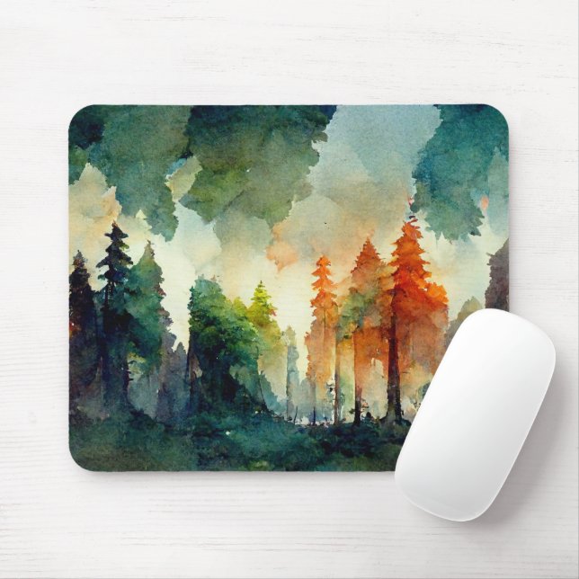 The Forest (nature) Mouse Pad (With Mouse)