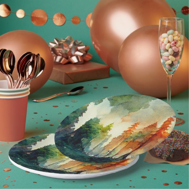 The Forest (nature) Paper Plates (Multi)