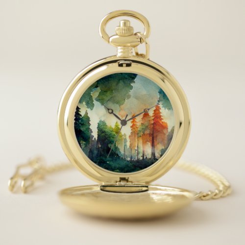 The Forest nature Pocket Watch