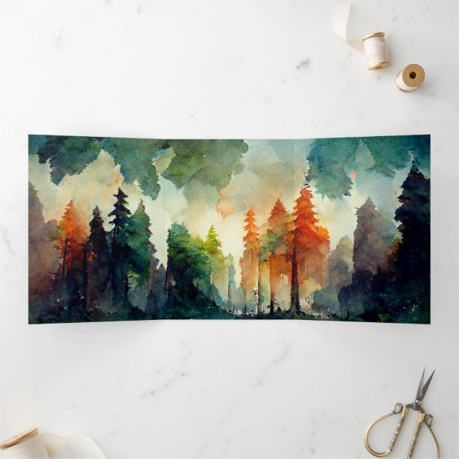 The Forest (nature) Tri-Fold Card (Inside)