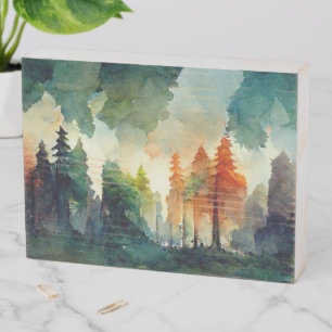 The Forest (nature) Wooden Box Sign
