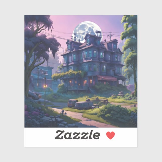 The Forgotten Estate – Abandoned Mansion Square Sticker (Sheet)