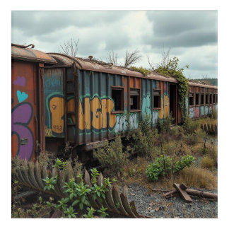 The Forgotten Railway – Abandoned Graffiti Train Acrylic Print
