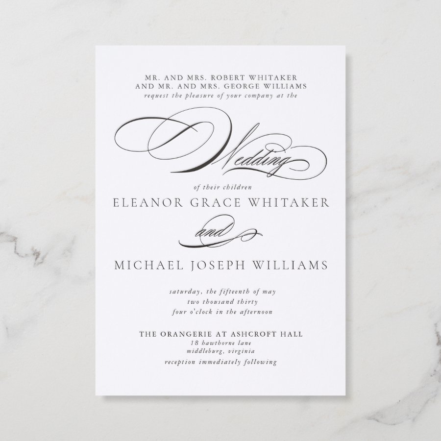 The Formal Edit | Penmanship Wedding Letterpress Invitation