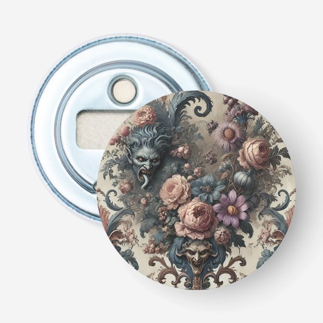 The Formal Fiends – Gothic Floral Design Bottle Opener (Front)