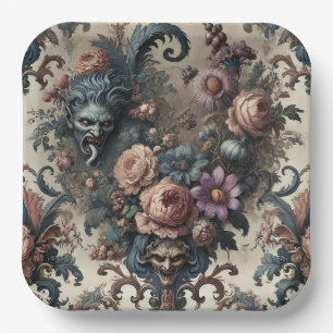 The Formal Fiends – Gothic Floral Design Paper Plates