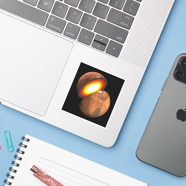 The Formation Of Rocky Bodies In The Solar System. Sticker (Laptop w/ iPhone)