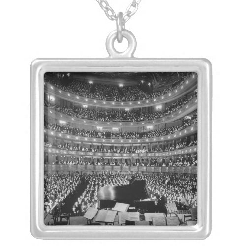 The Former Metropolitan Opera House 39th St 1937 Silver Plated Necklace