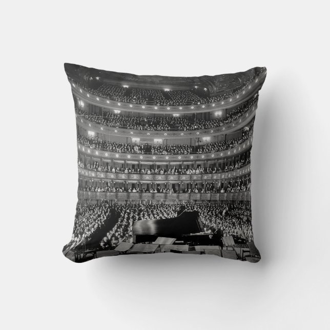The Former Metropolitan Opera House 39th St 1937 Throw Pillow (Front)