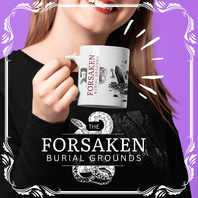 The Forsaken Burial Grounds Coffee Mug (The Forsaken Burial Grounds cover from The Beekeeper Store)