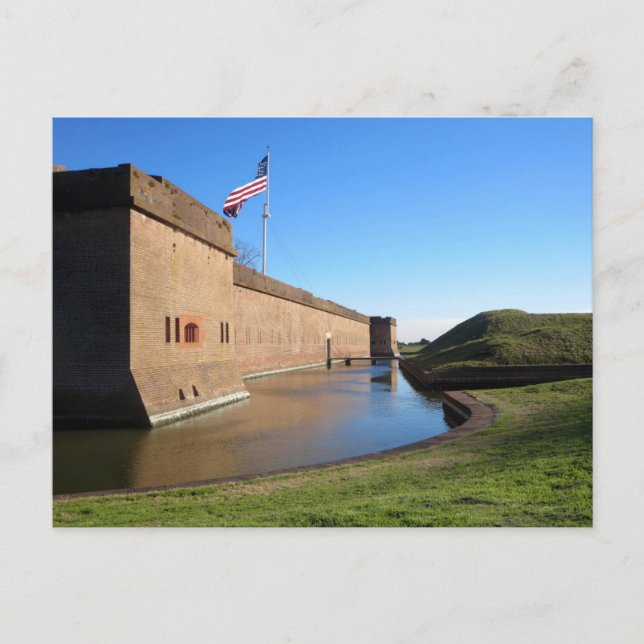 The Fort and Flag Postcard (Front)