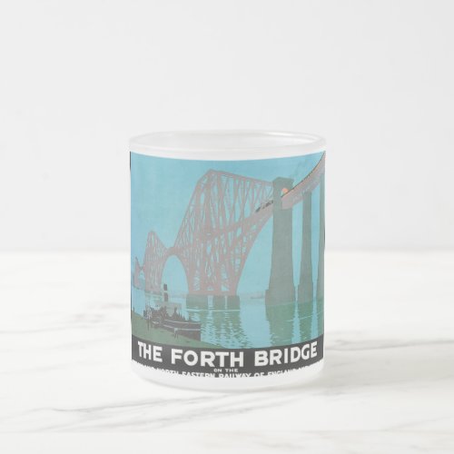 The Forth Bridge _ North Eastern Railway Frosted Glass Coffee Mug