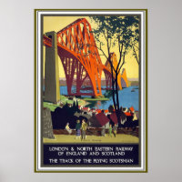 The Forth Bridge Vintage Travel Poster