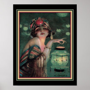 "The Fortune Teller" 1920's Art Deco Poster
