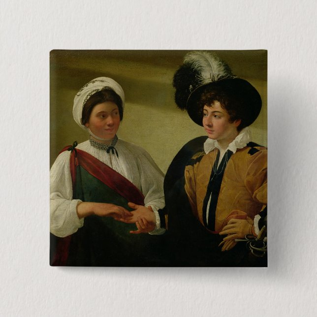 The Fortune Teller, c.1596-97 Pinback Button (Front)