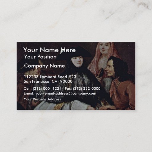 Customizable The Fortune Teller Detail By Longhi Pietro Business Card Templates
