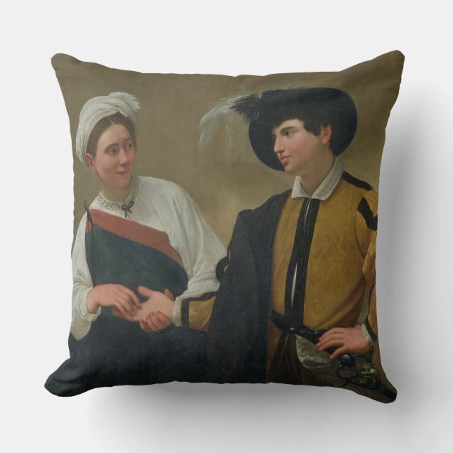 The Fortune Teller (La Buona Ventura), c.1594 Throw Pillow (Front)