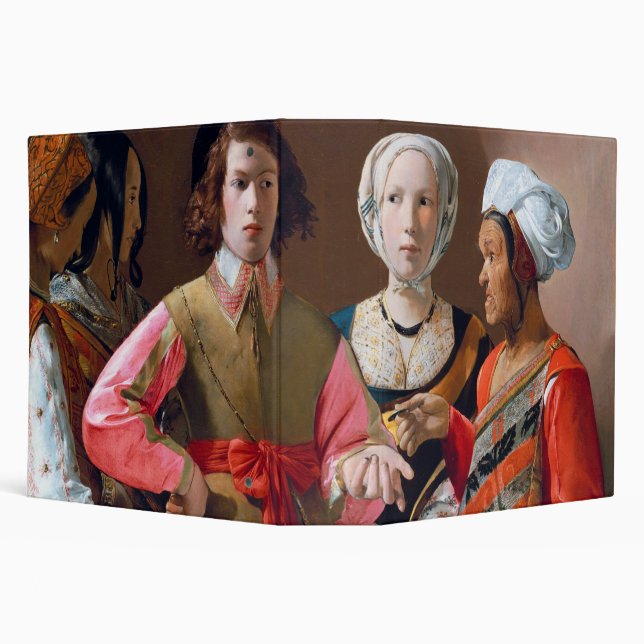 The Fortune Teller, La Tour 3 Ring Binder (Background)
