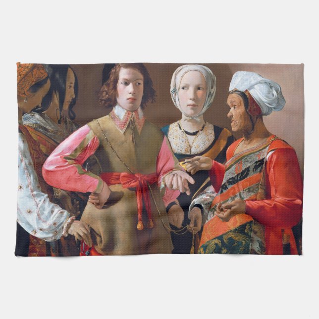 The Fortune Teller, La Tour Kitchen Towel (Horizontal)
