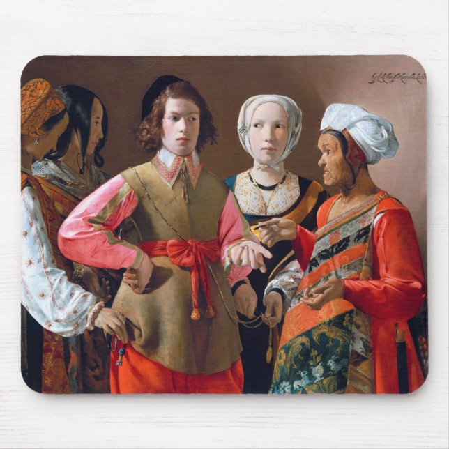 The Fortune Teller, La Tour Mouse Pad (Front)