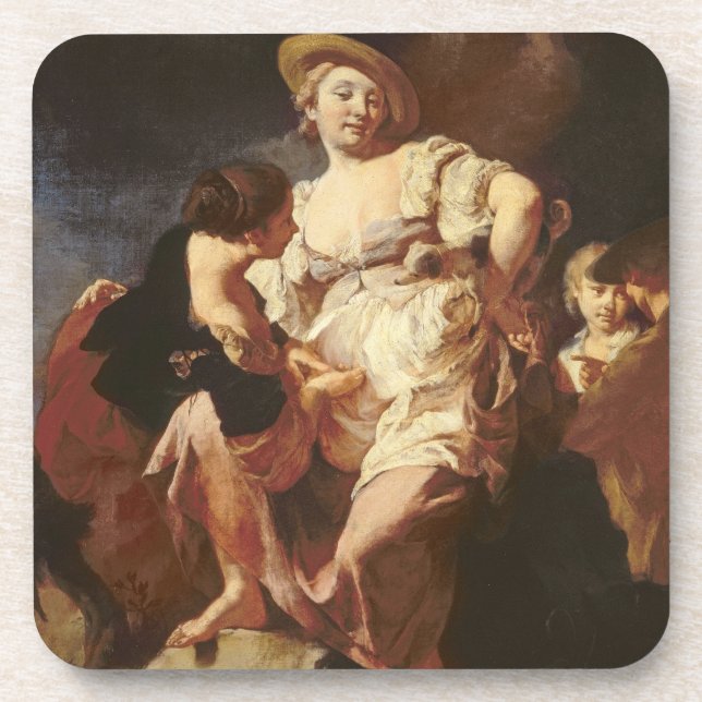 The Fortune-teller (L'Indivona), 1740 Drink Coaster (Front)