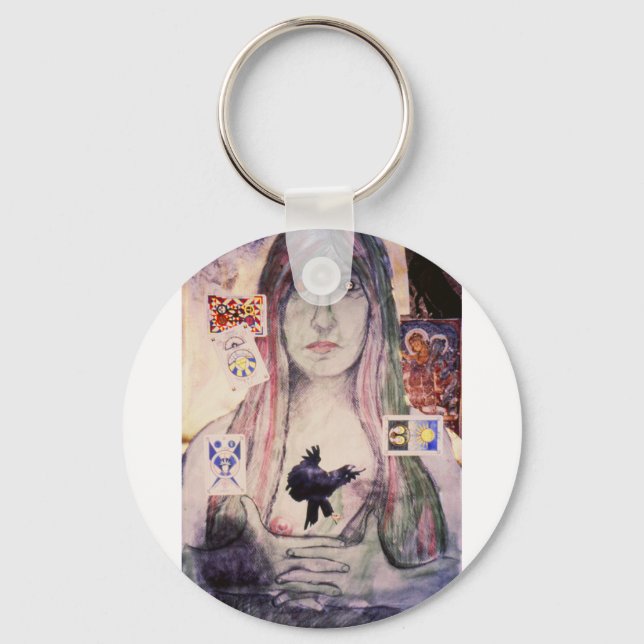 The Fortune Teller, orignial art by Brad Ashlock Keychain (Front)