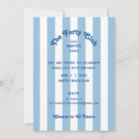 The Forty Club Blue Stripe 40th Birthday Party 