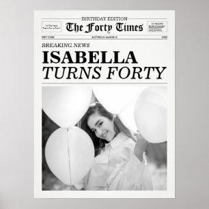 The Forty Times Newspaper 40th Birthday Poster