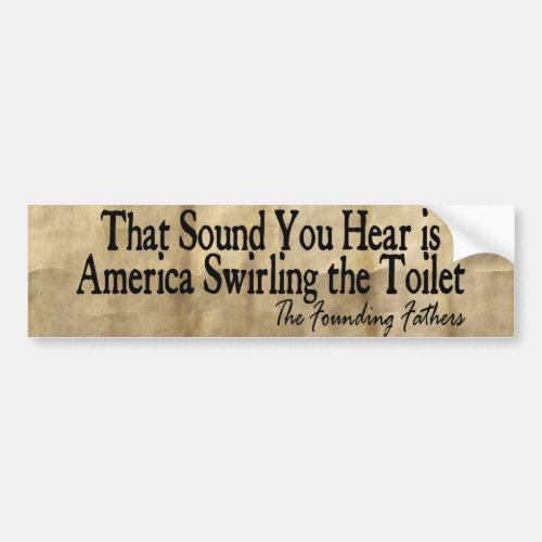 The Founding Fathers _ America Swirling Bumper Sticker