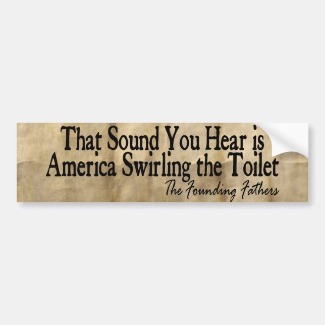 The Founding Fathers - America Swirling Bumper Sticker (Front)