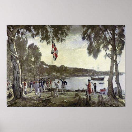 The Founding of Australia by Capt Arthur Poster