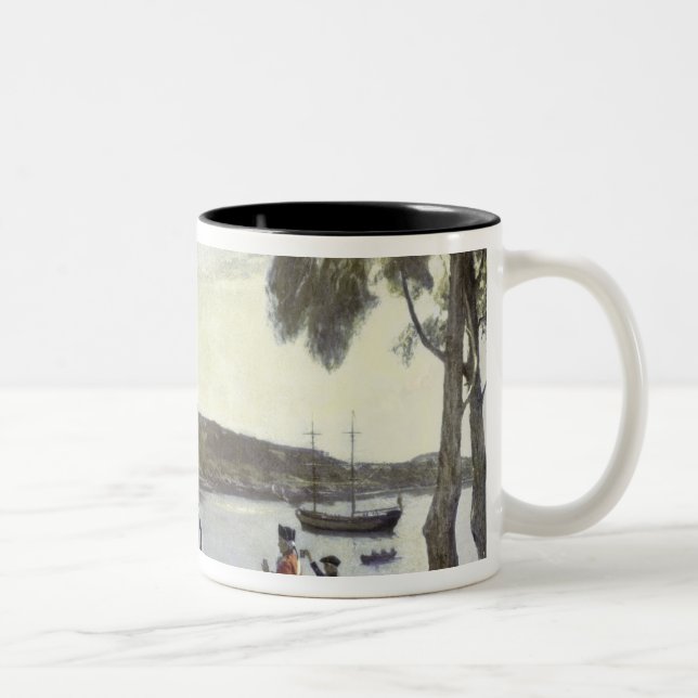 The Founding of Australia by Capt. Arthur Two-Tone Coffee Mug (Right)