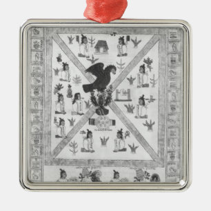 The Founding of Tenochtitlan Metal Ornament