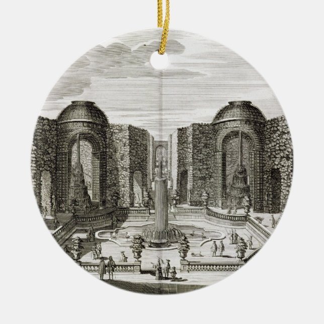 The fountain in the maze at the Princely Pleasure Ceramic Ornament (Front)