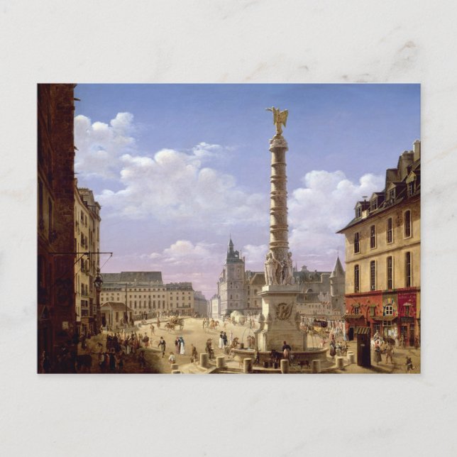 The Fountain in the Place du Chatelet Postcard (Front)