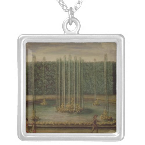 The Fountain of Bacchus at Versailles Silver Plated Necklace