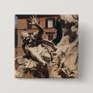 The Fountain of the Four Rivers Pinback Button