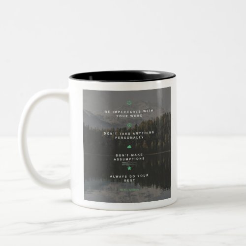 The four agreements Two_Tone coffee mug