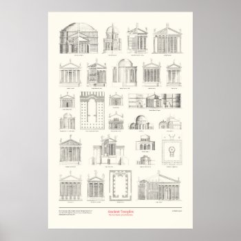 The Four Books Of Architecture - Ancient Temples Poster by creativ82 at Zazzle