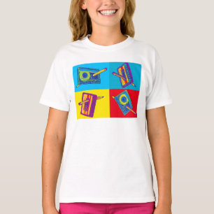 The Four Cassette Tapes 60s Meets 80s Pop Art T-Shirt
