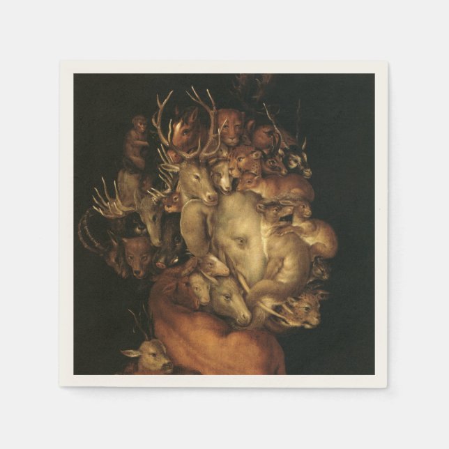 The Four Elements: Earth - Giuseppe Arcimboldo Napkins (Front)