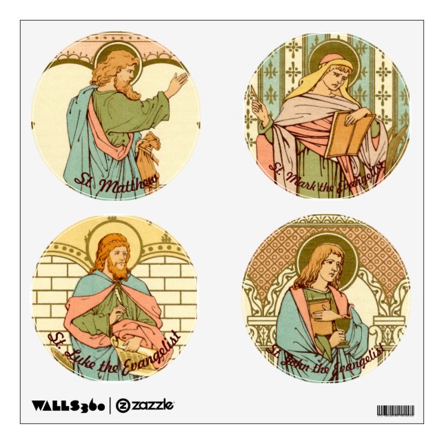 The Four Evangelists (RLS 20b) Round Wall Decal (Front)
