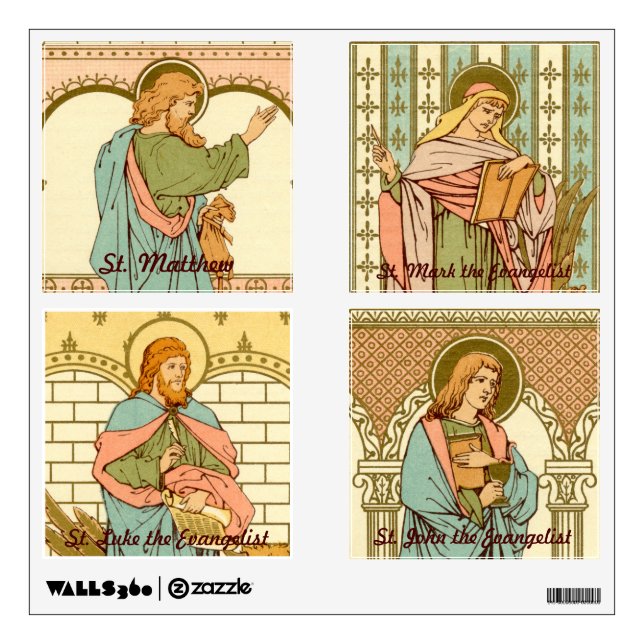 The Four Evangelists (RLS 20b) Square Wall Decal (Front)