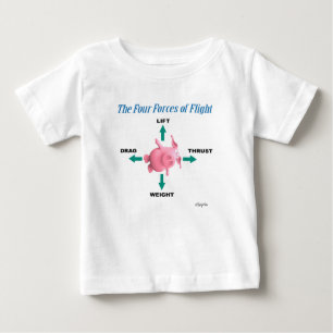 THE FOUR FORCES OF FLIGHT by Sandra Boynton Baby T-Shirt