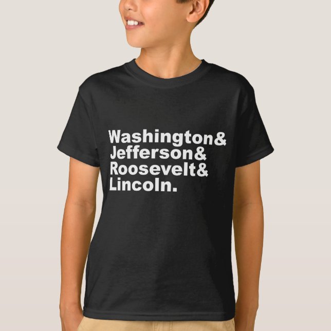 The Four Forefather Faces of Mount Rushmore T-Shirt (Front)