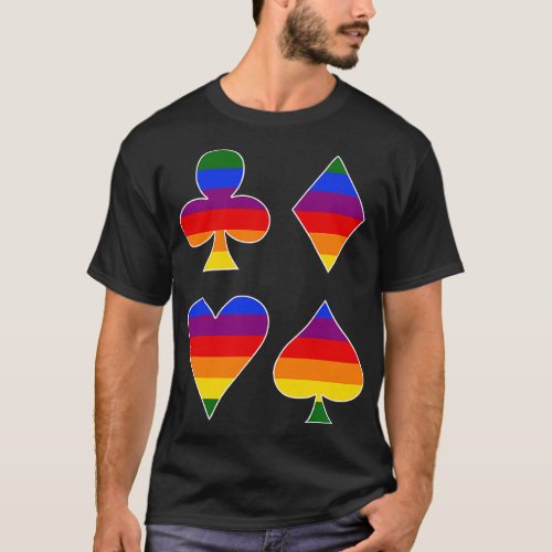 The Four French Suits Rainbow T_Shirt