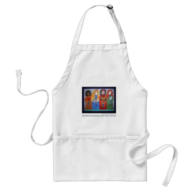 The Four Horsemen Meet Their Match Adult Apron (Front)